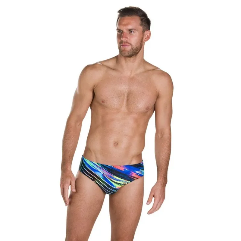 Speedo Placement Digital 7cm Brief - Black/Red 30-1